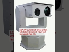 3.2A 28V نظام مكافحة الطائرات بدون طيار مع بطارية مدة 5 ساعات ومعدل التحديث السريع 1.2s
