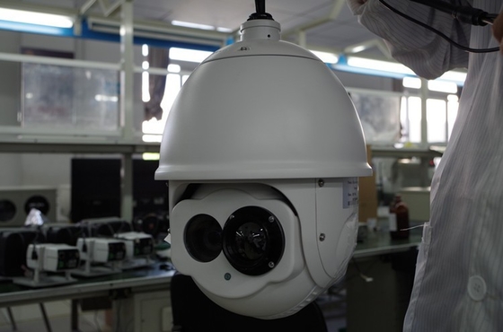 عالية السرعة HD قبة الأشعة تحت الحمراء IP كاميرا PTZ 600M 2.1 MP لمراقبة المصنع
