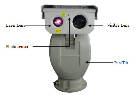 التكبير للرؤية الليلية طويلة المدى كاميرا الأشعة تحت الحمراء ليزر PTZ CCTV كاميرا CMOS الاستشعار