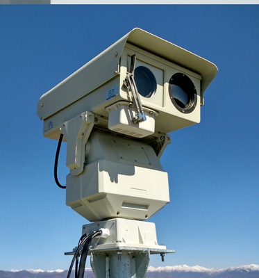كاميرا مراقبة حرارية مزدوجة مدى 8 كم كاميرا مراقبة بالأشعة تحت الحمراء CE FCC